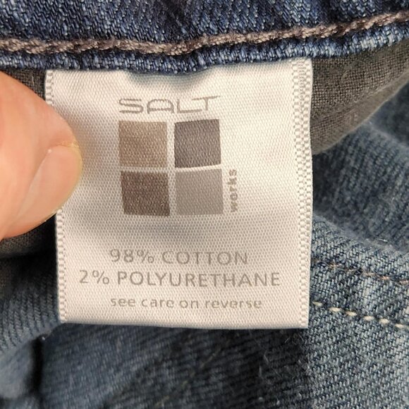 Salt Works Jeans Womens 31 Blue Broadway Bootcut Stretch Low Rise 90s Retro - Picture 11 of 12